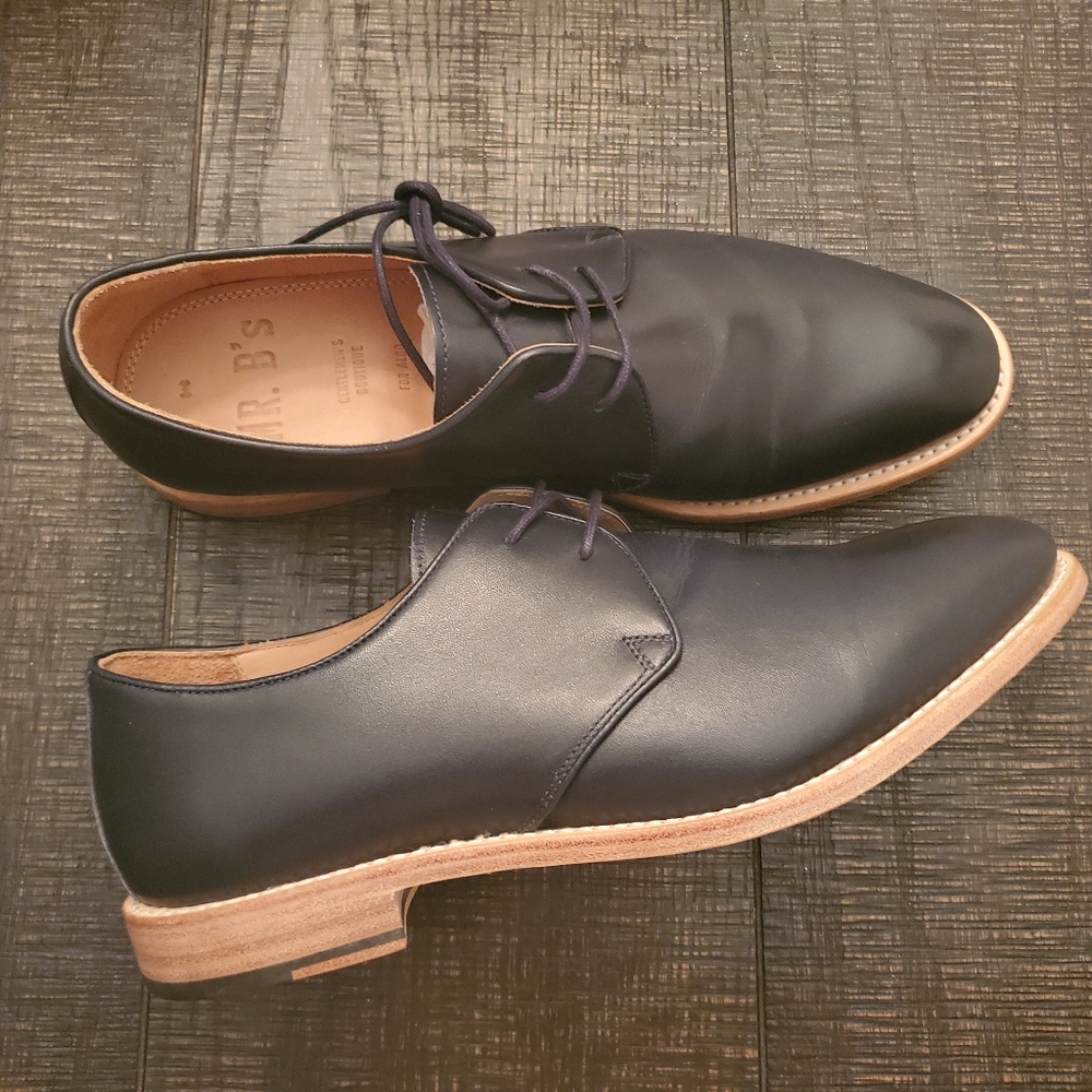 Mr B's navy blue lace dress shoe - Picture 2 of 5